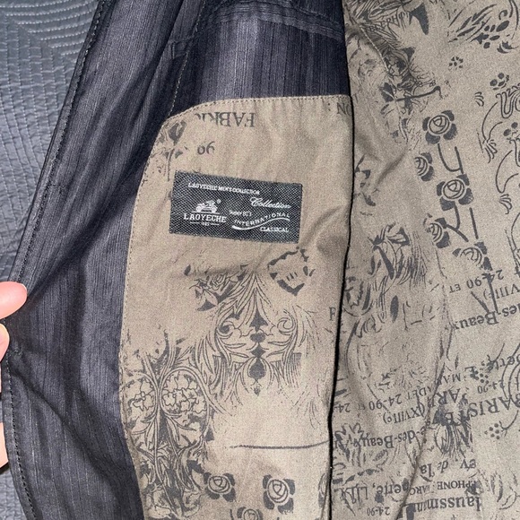 Gorgeous Laugeche Blazer, black and navy blue colour with leather pockets - Picture 3 of 4